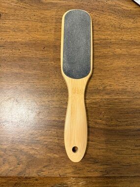 Wooden Foot File with Black Abrasive Surface